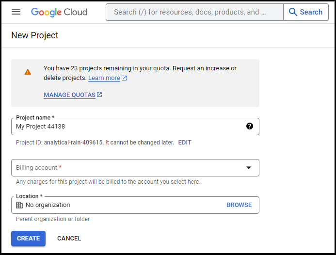 Create a new Google Cloud project with Woolpert – Woolpert
